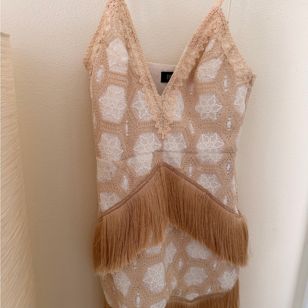 Patbo Beige Cream Fringe Dress - Picture 4 of 4